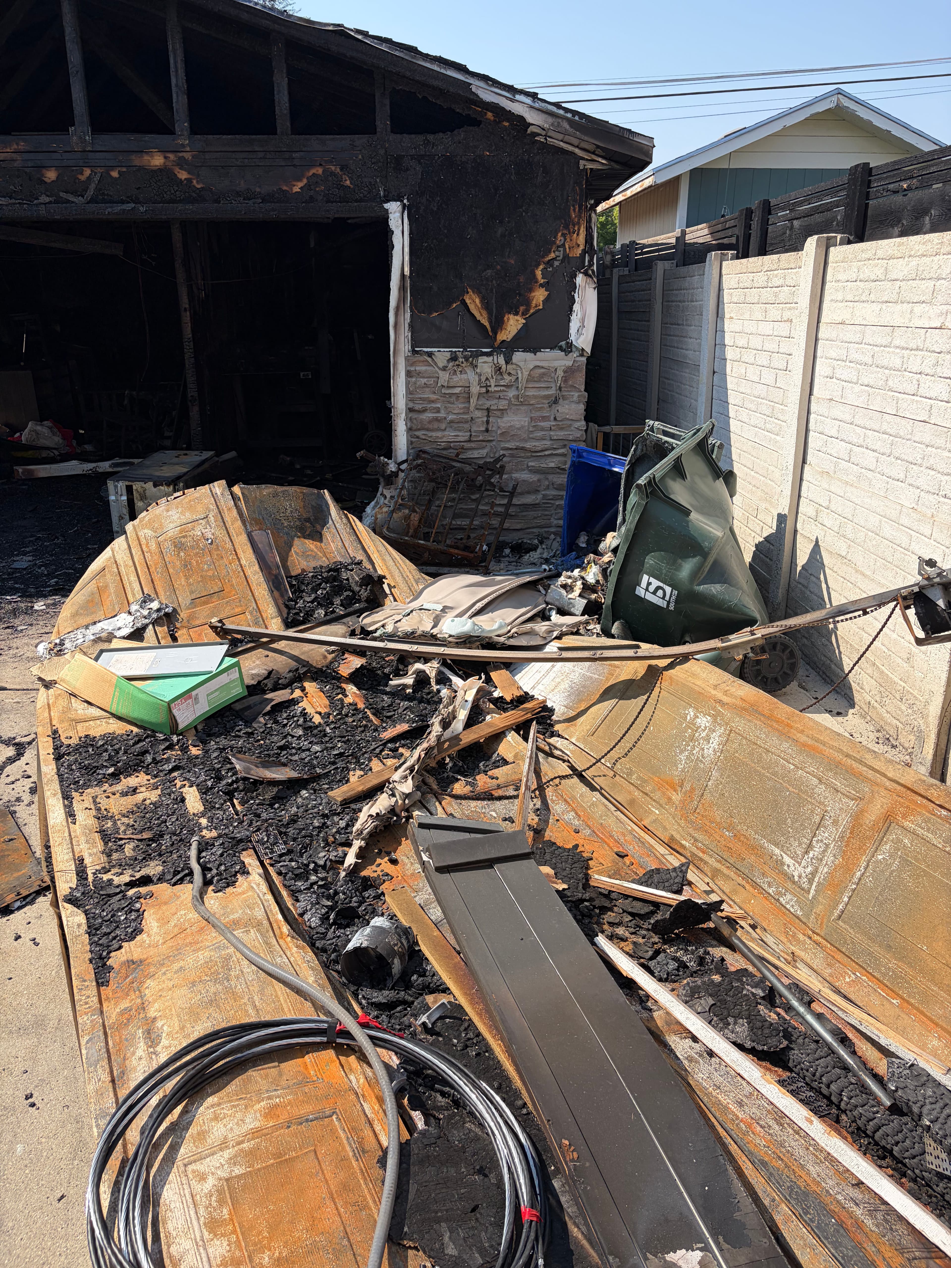 Project Fire Damage Cleanup at a Salt Lake City Backyard Garage image