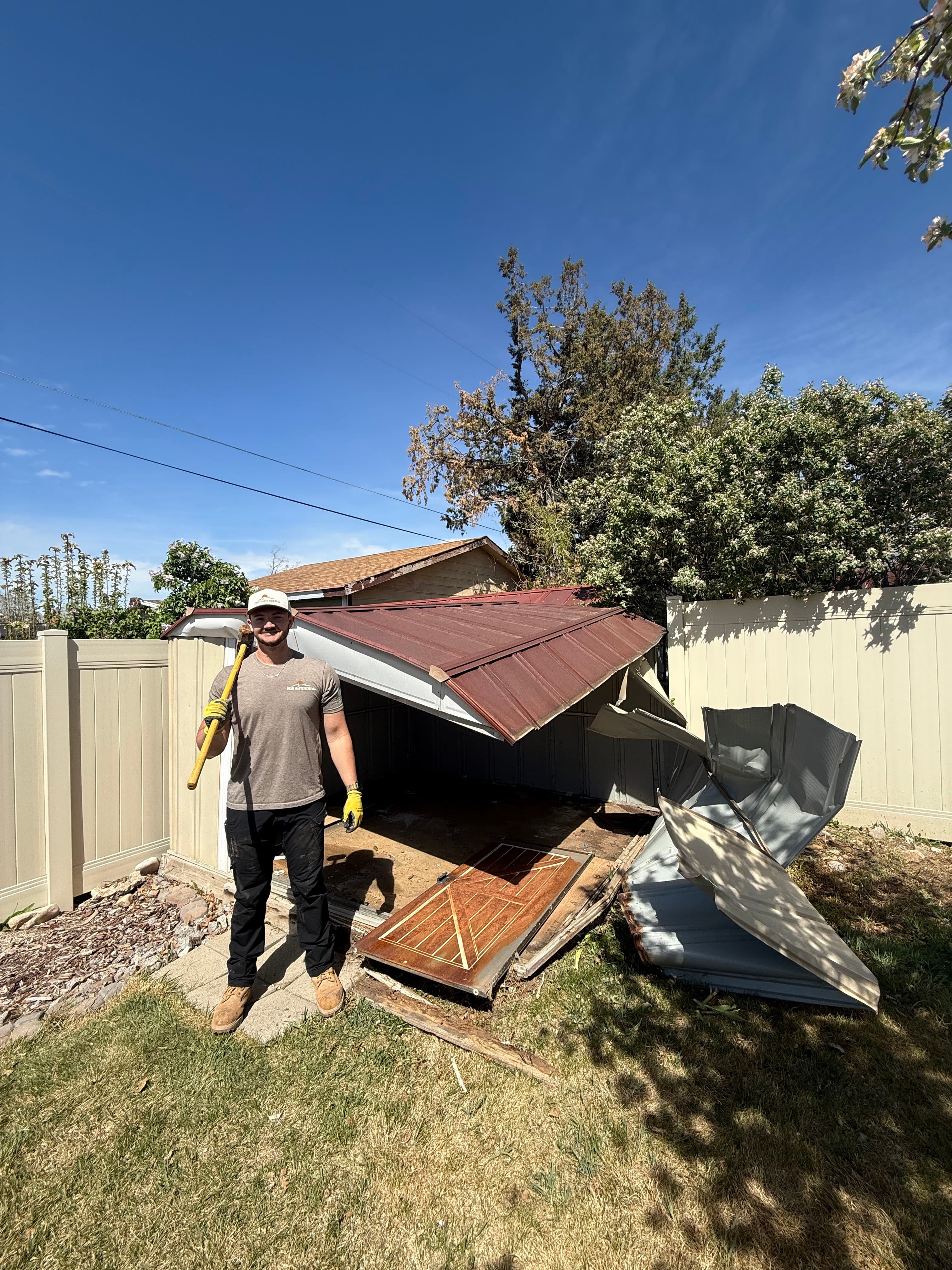 Project Old Backyard Shed Demolished and Hauled Away Clean image