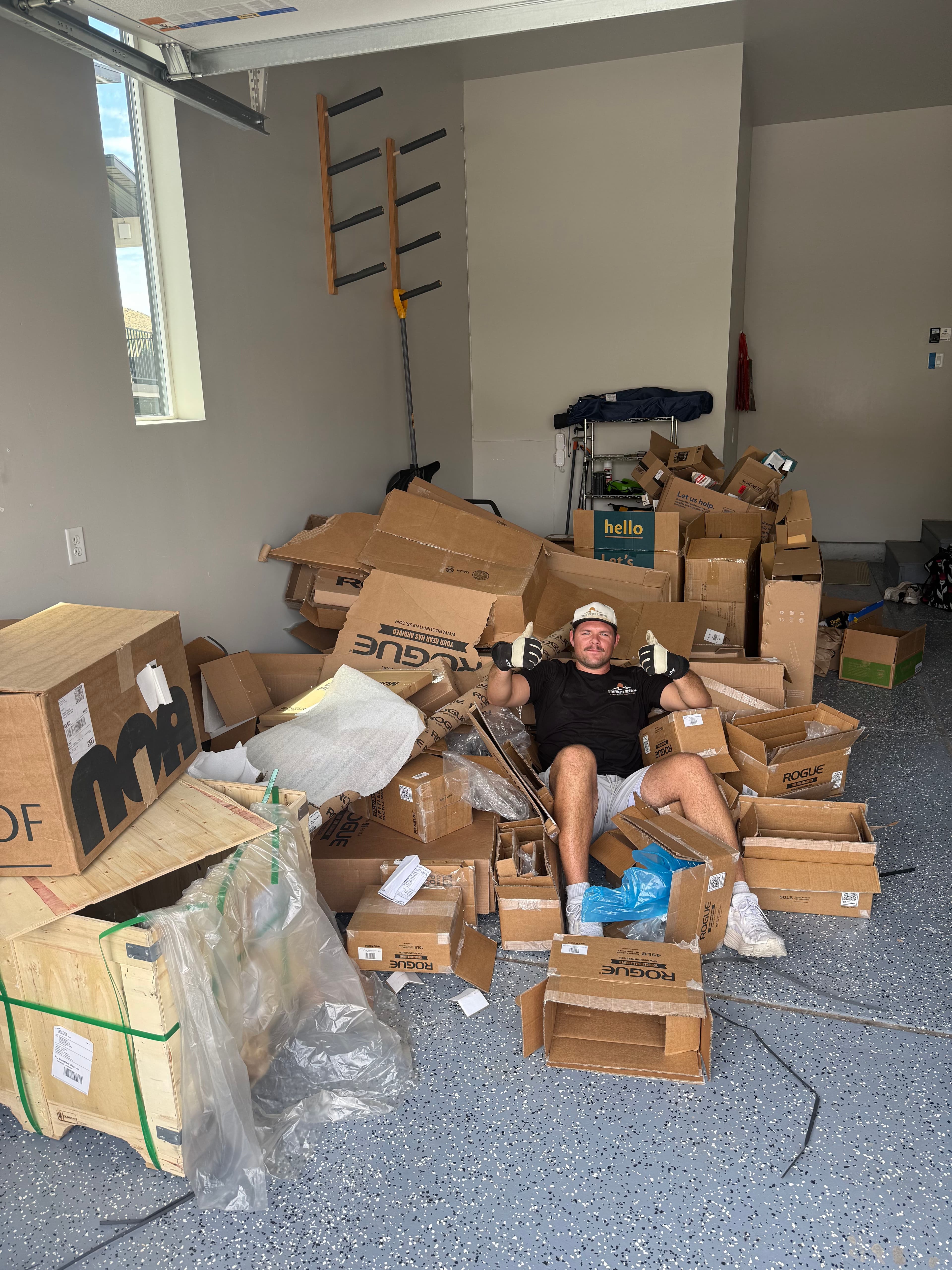 Project Garage Buried in Cardboard? We Clear It All Out image